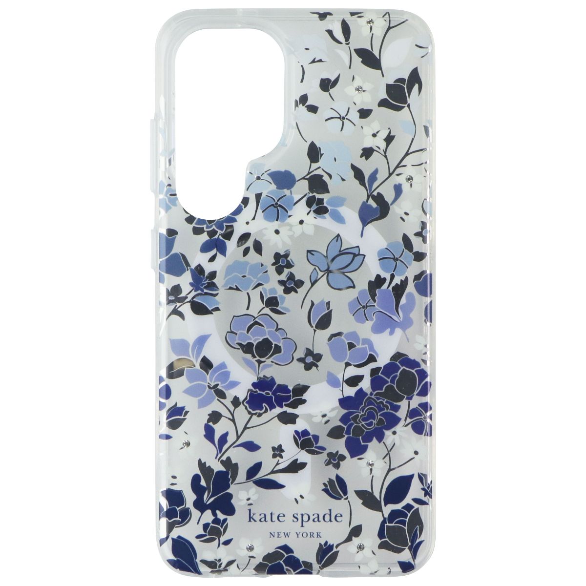 Kate Spade Protective Case for MagSafe for Galaxy S25 - Flowerbed Blue Gems