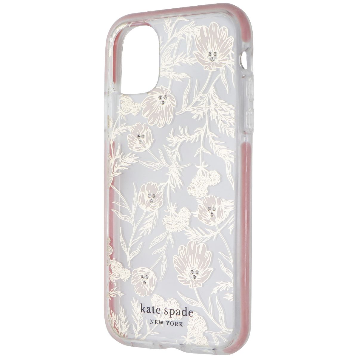 Kate Spade Defensive Hardshell Case for Apple iPhone 11 - Blossom Pink/Gold Gems Cell Phone - Cases, Covers & Skins Kate Spade - Simple Cell Bulk Wholesale Pricing - USA Seller