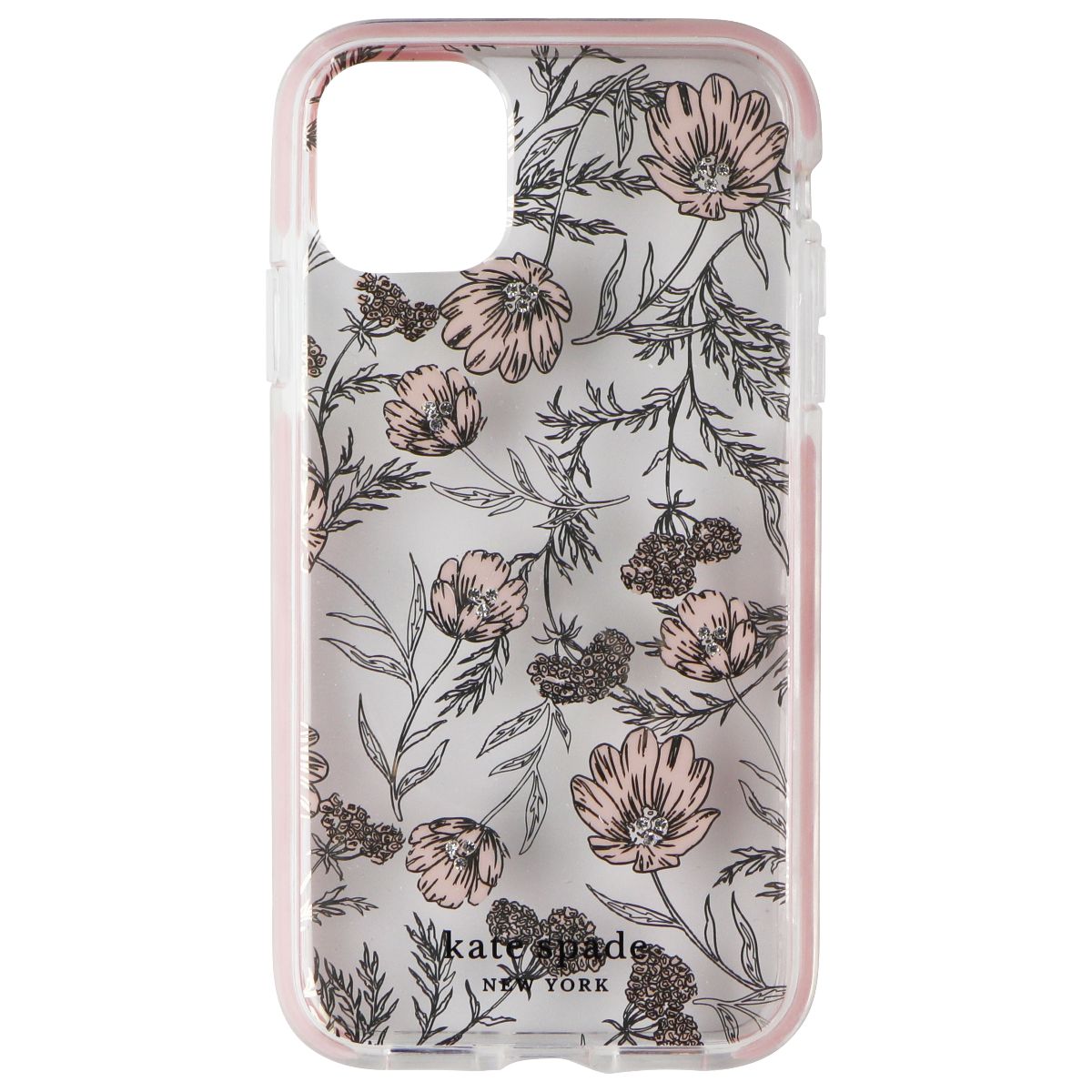 Kate Spade Defensive Hardshell Case for Apple iPhone 11 - Blossom Pink/Gold Gems Cell Phone - Cases, Covers & Skins Kate Spade - Simple Cell Bulk Wholesale Pricing - USA Seller