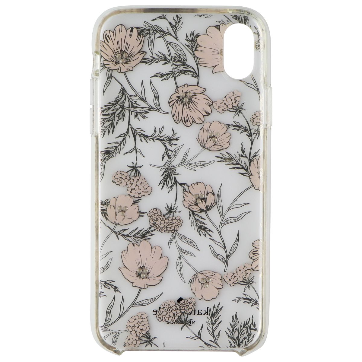 Kate Spade Protective Hardshell Case for Apple iPhone XR - Pink Blossoms / Gems Cell Phone - Cases, Covers & Skins Kate Spade - Simple Cell Bulk Wholesale Pricing - USA Seller