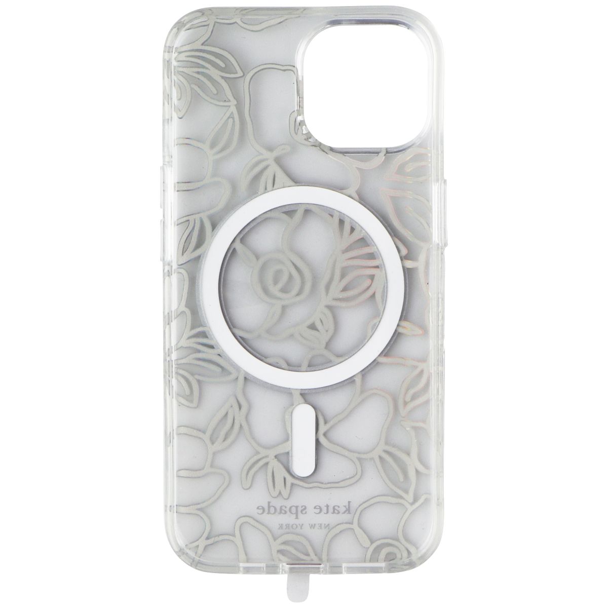Kate Spade Case for MagSafe for Apple iPhone 15/14/13 - Modern Floral Silver Cell Phone - Cases, Covers & Skins Kate Spade    - Simple Cell Bulk Wholesale Pricing - USA Seller
