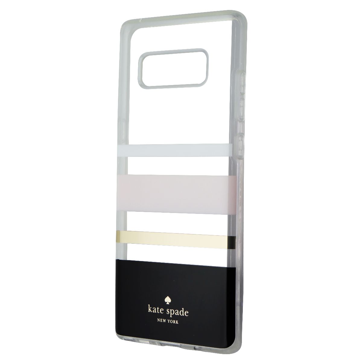 Kate Spade Flexible Hardshell Case for Galaxy Note8 - Pink/Gold/Blk/Clear Stripe Cell Phone - Cases, Covers & Skins Kate Spade    - Simple Cell Bulk Wholesale Pricing - USA Seller