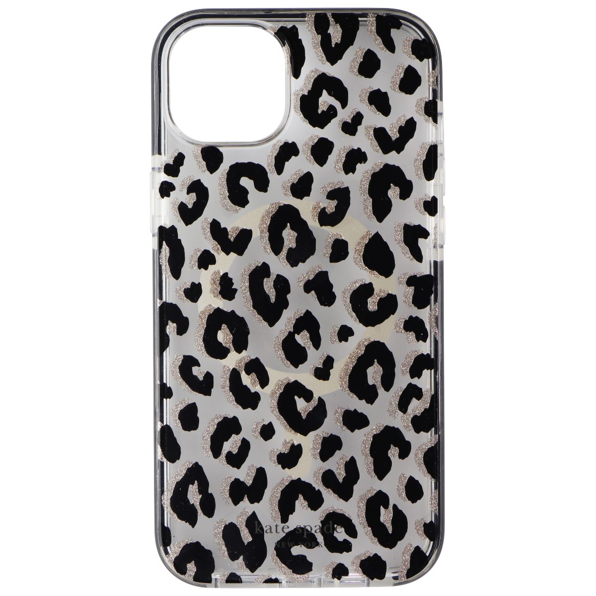 Kate Spade New York MagSafe Case for iPhone 15 Plus - City Leopard Glitter Cell Phone - Cases, Covers & Skins Kate Spade New York - Simple Cell Bulk Wholesale Pricing - USA Seller