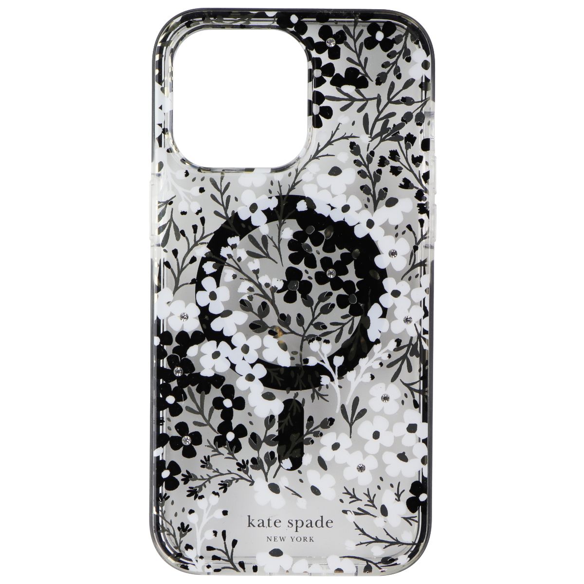 Kate Spade Case for MagSafe for iPhone 15 Pro Max - Multi Floral (Black MagSafe)