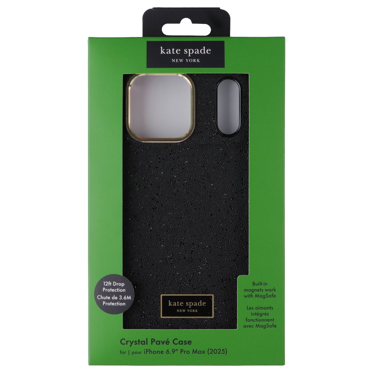 Kate Spade Crystal Pave MagSafe Case for iPhone 17 Pro Max/18 Pro Max -Nightfall Cell Phone - Cases, Covers & Skins Kate Spade - Simple Cell Bulk Wholesale Pricing - USA Seller