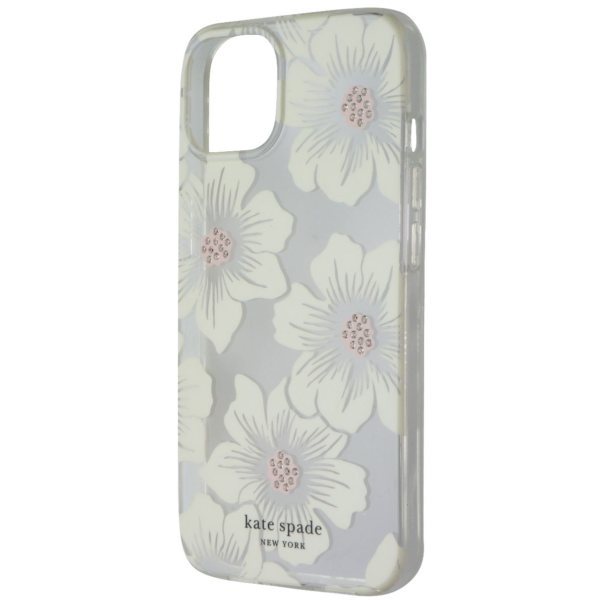 Kate Spade Protective Hardshell Case for iPhone 13 - Hollyhock Floral Clear Cell Phone - Cases, Covers & Skins Kate Spade New York - Simple Cell Bulk Wholesale Pricing - USA Seller