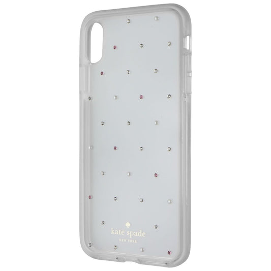 Kate Spade Defensive Hardshell Case for Apple iPhone XS Max - Clear/Pin Dot Gems Cell Phone - Cases, Covers & Skins Kate Spade - Simple Cell Bulk Wholesale Pricing - USA Seller