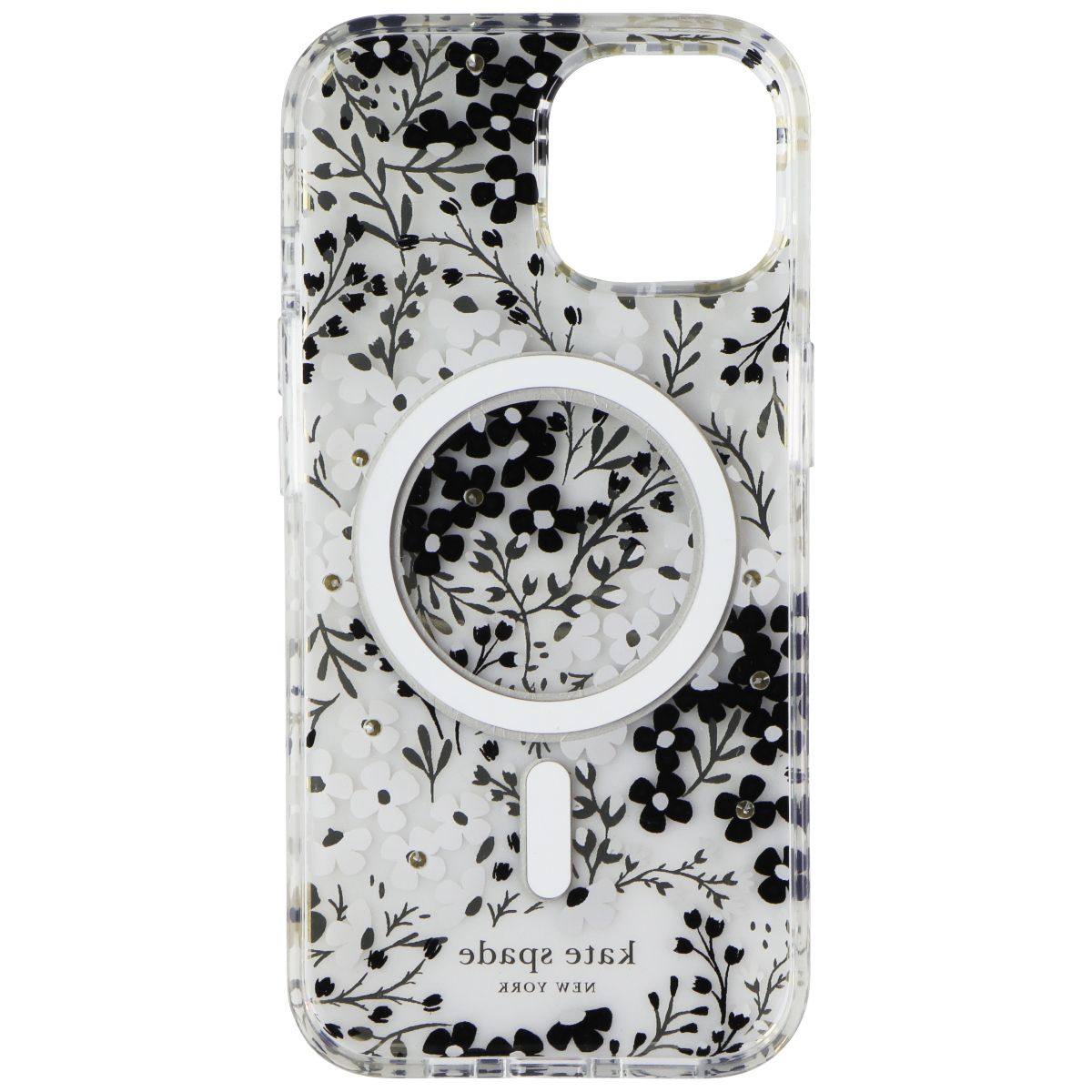 Kate Spade Case for MagSafe for Apple iPhone 15/14/13 Multi Floral Black & White Cell Phone - Cases, Covers & Skins Kate Spade    - Simple Cell Bulk Wholesale Pricing - USA Seller