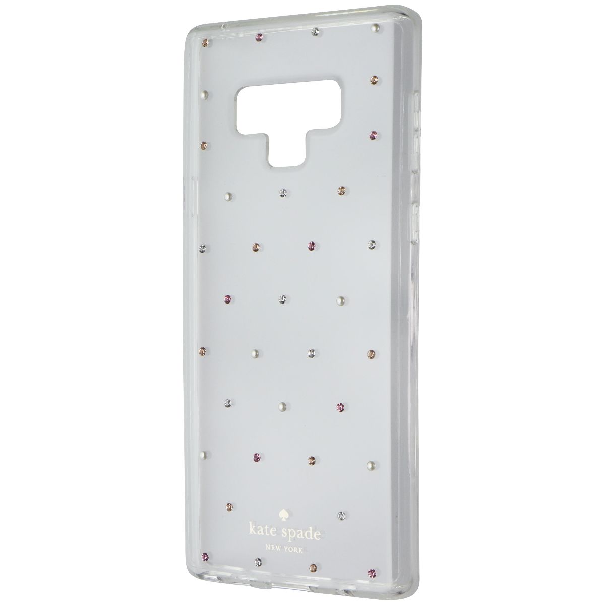 Kate Spade Hardshell Case for Samsung Galaxy Note9 - Clear with Pin Dot Gems Cell Phone - Cases, Covers & Skins Kate Spade - Simple Cell Bulk Wholesale Pricing - USA Seller