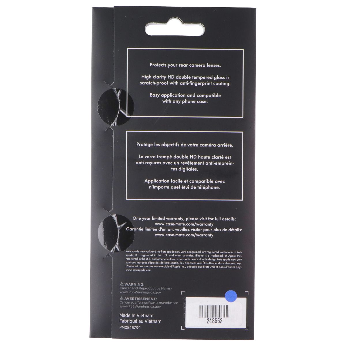 Kate Spade Aluminum Ring HD Lens Camera Protector for iPhone 16 / 16 Plus Cell Phone - Screen Protectors Kate Spade New York - Simple Cell Bulk Wholesale Pricing - USA Seller