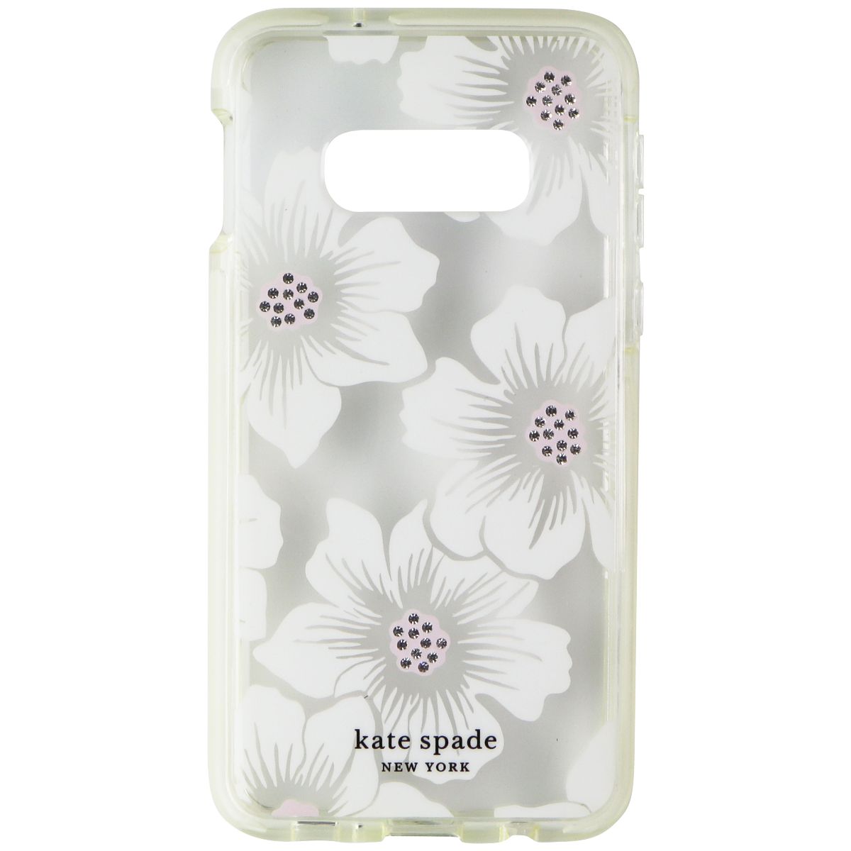 Kate Spade Defensive Hard Case for Galaxy S10e - Hollyhock Floral / Clear Cream Cell Phone - Cases, Covers & Skins Kate Spade    - Simple Cell Bulk Wholesale Pricing - USA Seller