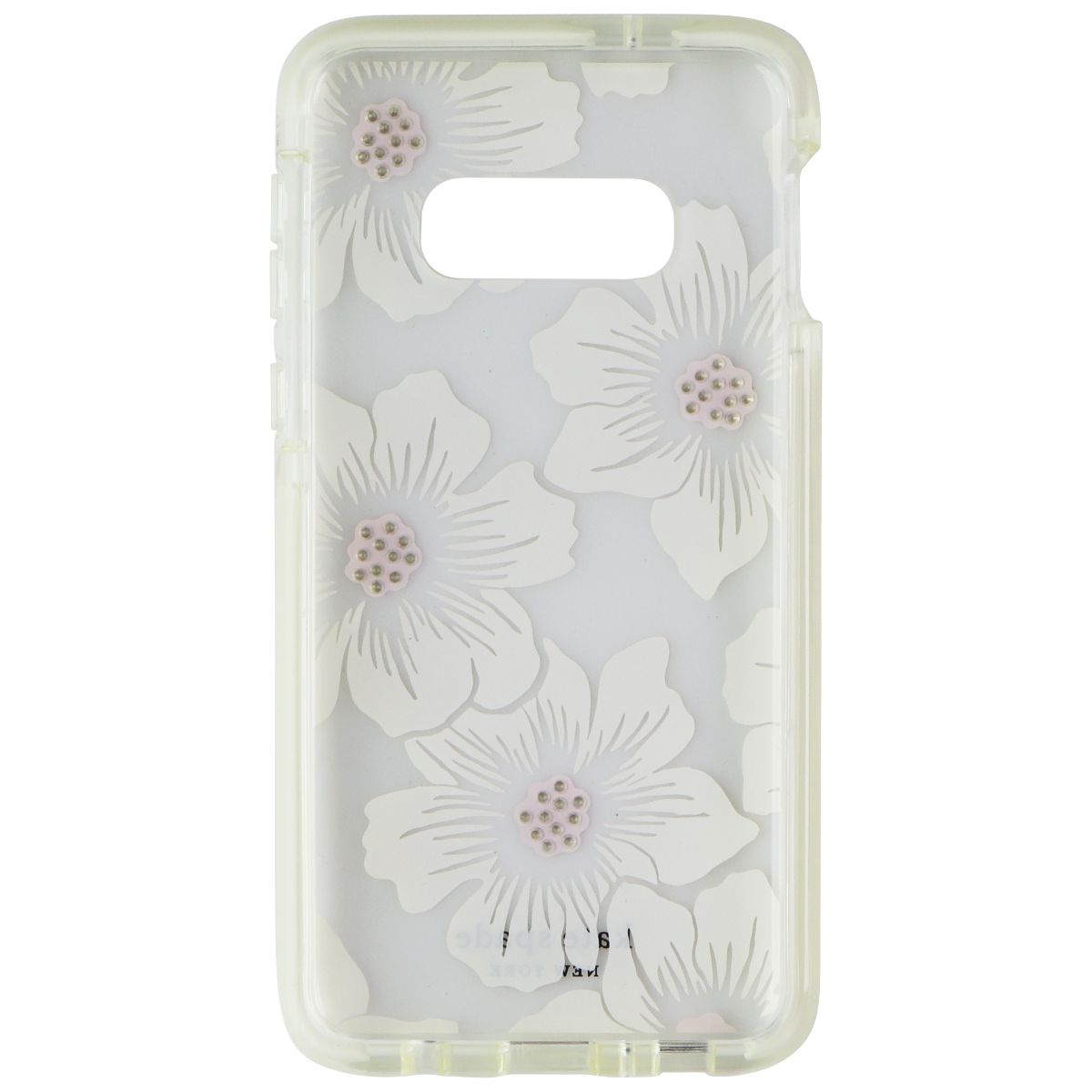 Kate Spade Defensive Hard Case for Galaxy S10e - Hollyhock Floral / Clear Cream Cell Phone - Cases, Covers & Skins Kate Spade    - Simple Cell Bulk Wholesale Pricing - USA Seller