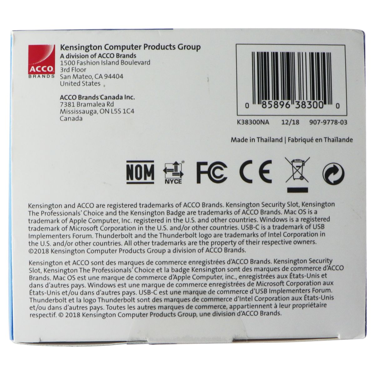 Kensington SD5200T Thunderbolt 3 Docking Station (85W PD) for Mac/PC (K38300NA) Computer Accessories - Laptop Docking Stations Kensington - Simple Cell Bulk Wholesale Pricing - USA Seller