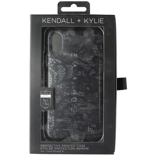 Kendall + Kylie Protective Printed Case for Apple iPhone Xs/X - Black/Lace Cell Phone - Cases, Covers & Skins Kendall + Kylie - Simple Cell Bulk Wholesale Pricing - USA Seller