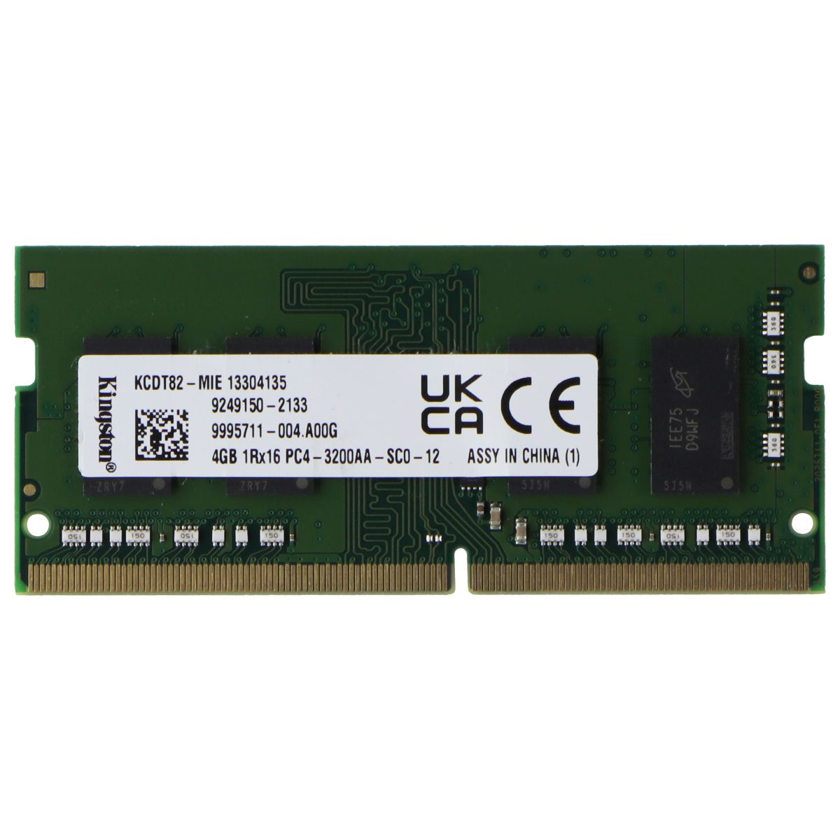 Kingston (4GB) DDR4 RAM PC4-3200AA (1Rx16) SO-DIMM 3200MHz (KCDT82-MIE) Computer Parts - Memory (RAM) Kingston    - Simple Cell Bulk Wholesale Pricing - USA Seller