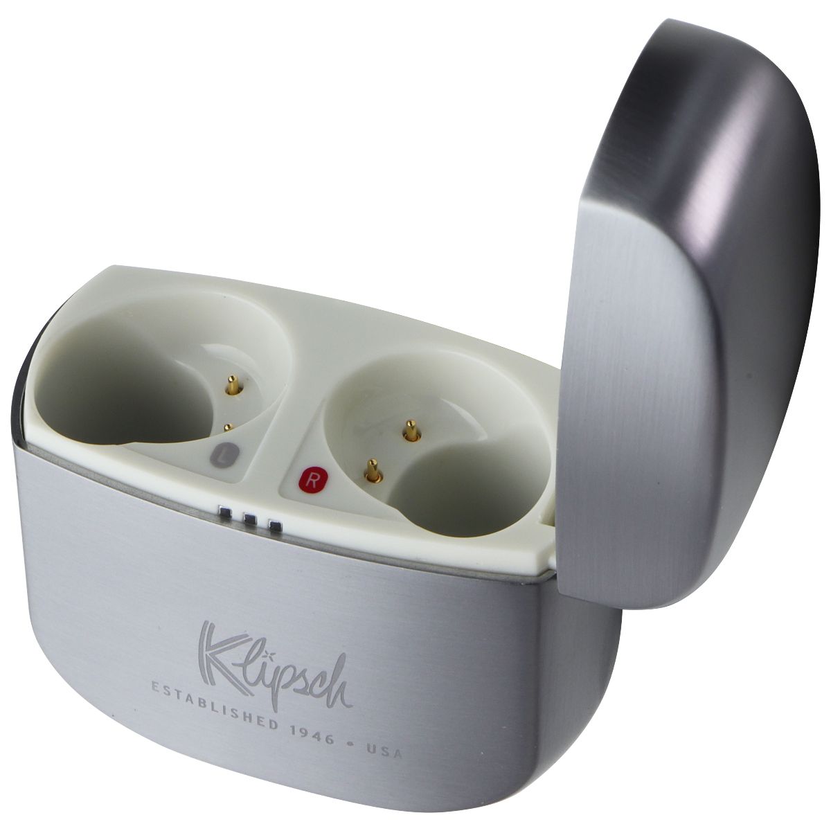Klipsch T5 II True Wireless Replacement Charging Case - Silver Portable Audio & Headphones - Replacement Parts & Tools Klipsch    - Simple Cell Bulk Wholesale Pricing - USA Seller