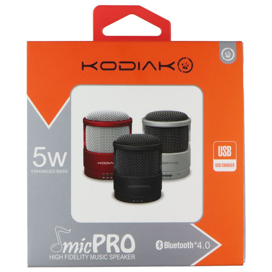 Kodiak (5W) micPRO Portable 3.5mm and Wireless Bluetooth Music Speaker - Black Cell Phone - Audio Docks & Speakers Kodiak - Simple Cell Bulk Wholesale Pricing - USA Seller