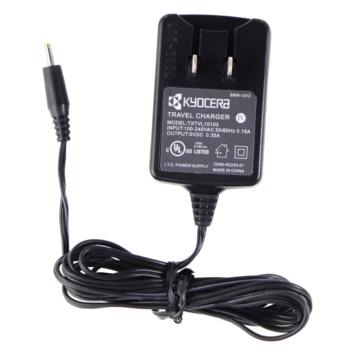 Kyocera Wall Charger (TXTVL10103) for Cell Phones - Black Cell Phone - Chargers & Cradles Kyocera - Simple Cell Bulk Wholesale Pricing - USA Seller