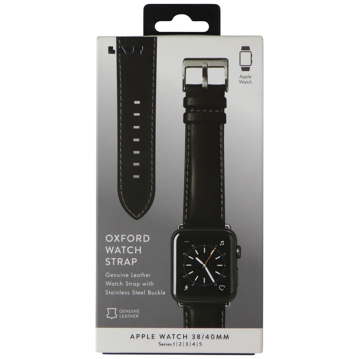 LAUT Oxford Watch Strap for Apple Watch Series 5/4/3/2/1 38MM/40MM - Black Smart Watch Accessories - Watch Bands Laut    - Simple Cell Bulk Wholesale Pricing - USA Seller