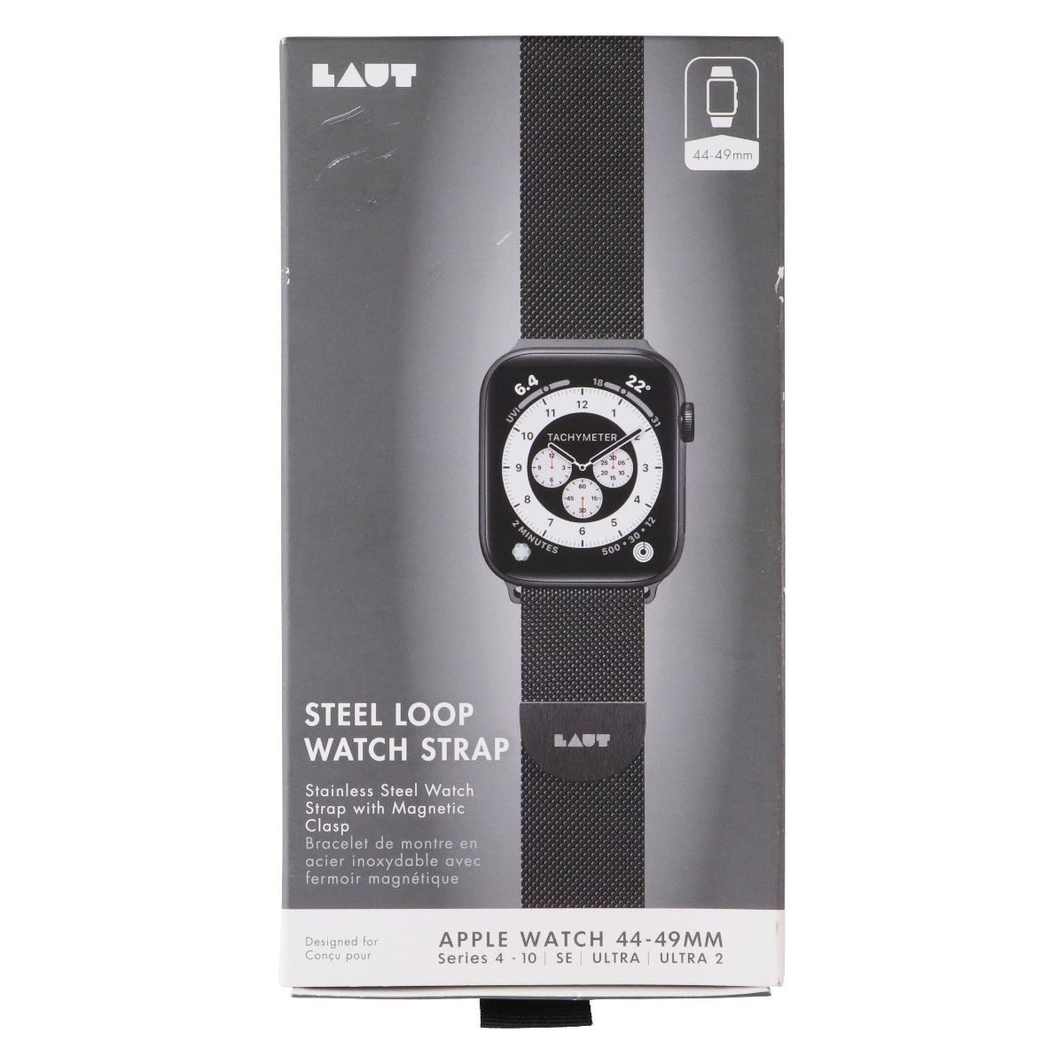 Laut Steel Loop (44/49mm) Watch Strap for Apple Watch 4-10 / SE / Ultra Smart Watch Accessories - Watch Bands Laut - Simple Cell Bulk Wholesale Pricing - USA Seller