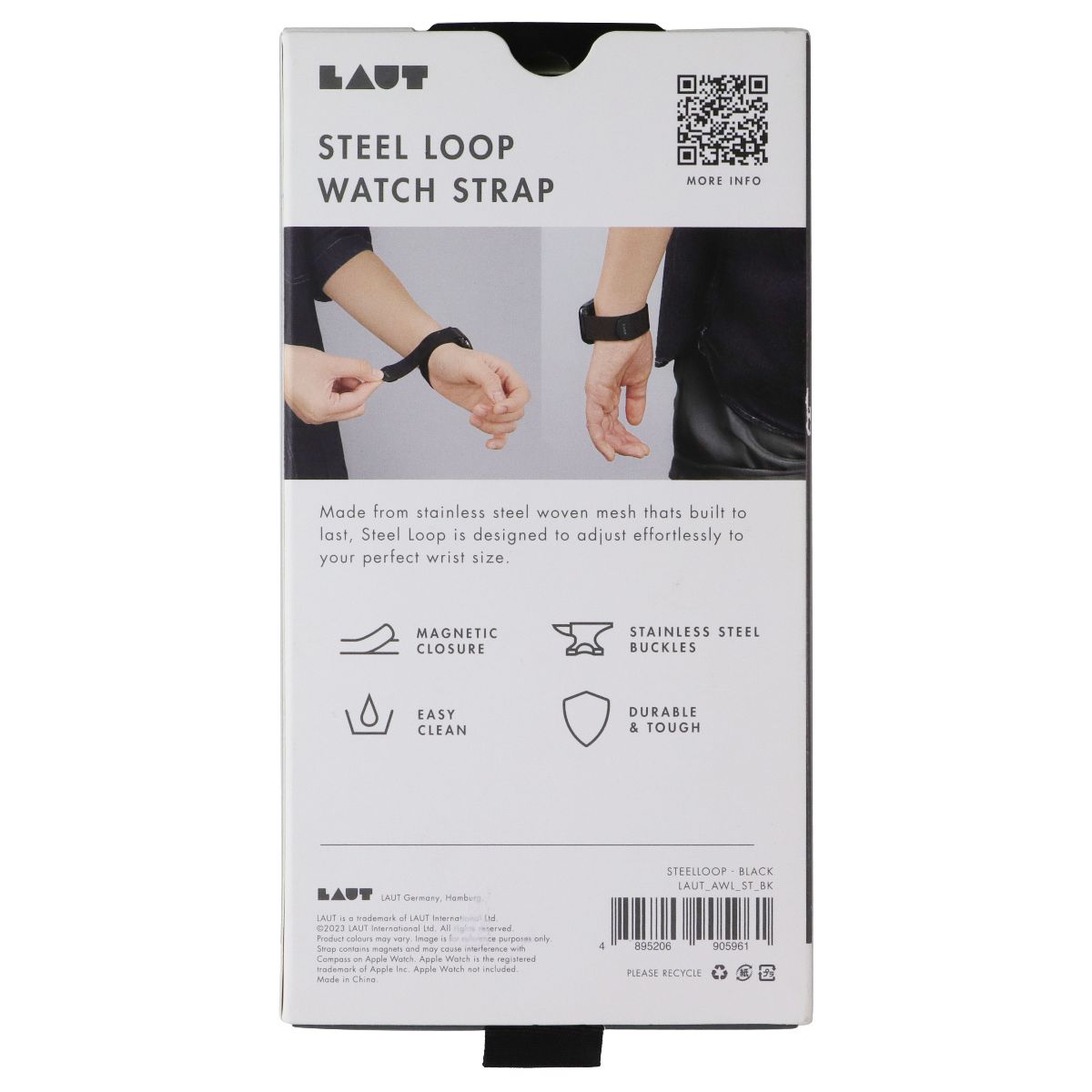 Laut Steel Loop (44/49mm) Watch Strap for Apple Watch 4-10 / SE / Ultra Smart Watch Accessories - Watch Bands Laut - Simple Cell Bulk Wholesale Pricing - USA Seller