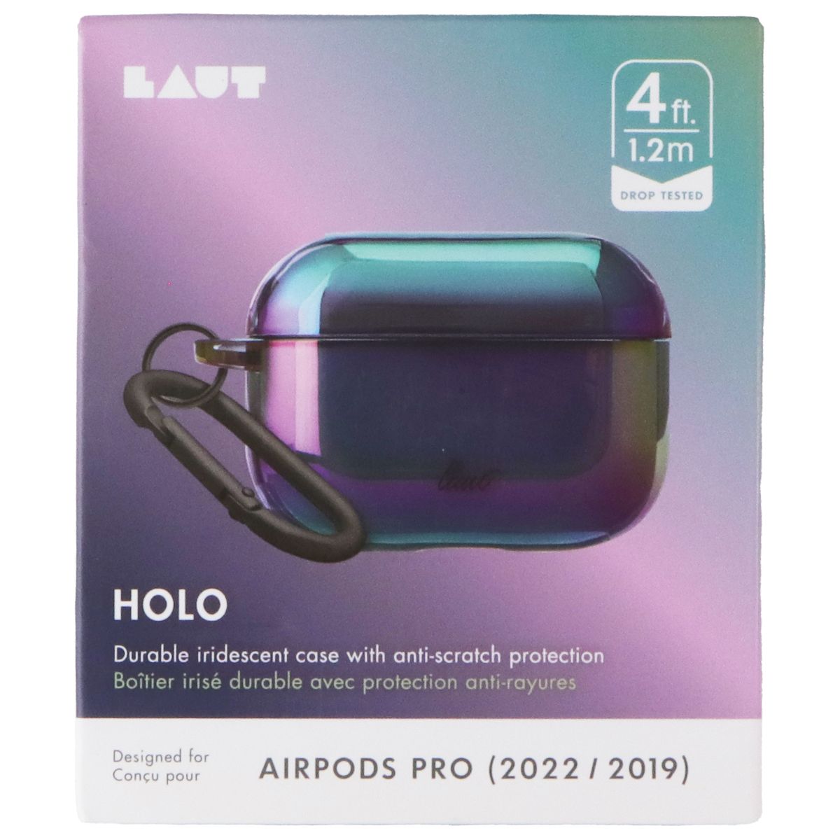 LAUT Holo Series Case for Apple AirPods Pro (1st & 2nd Generation) - Midnight iPod, Audio Player Accessories - Cases, Covers & Skins Laut - Simple Cell Bulk Wholesale Pricing - USA Seller