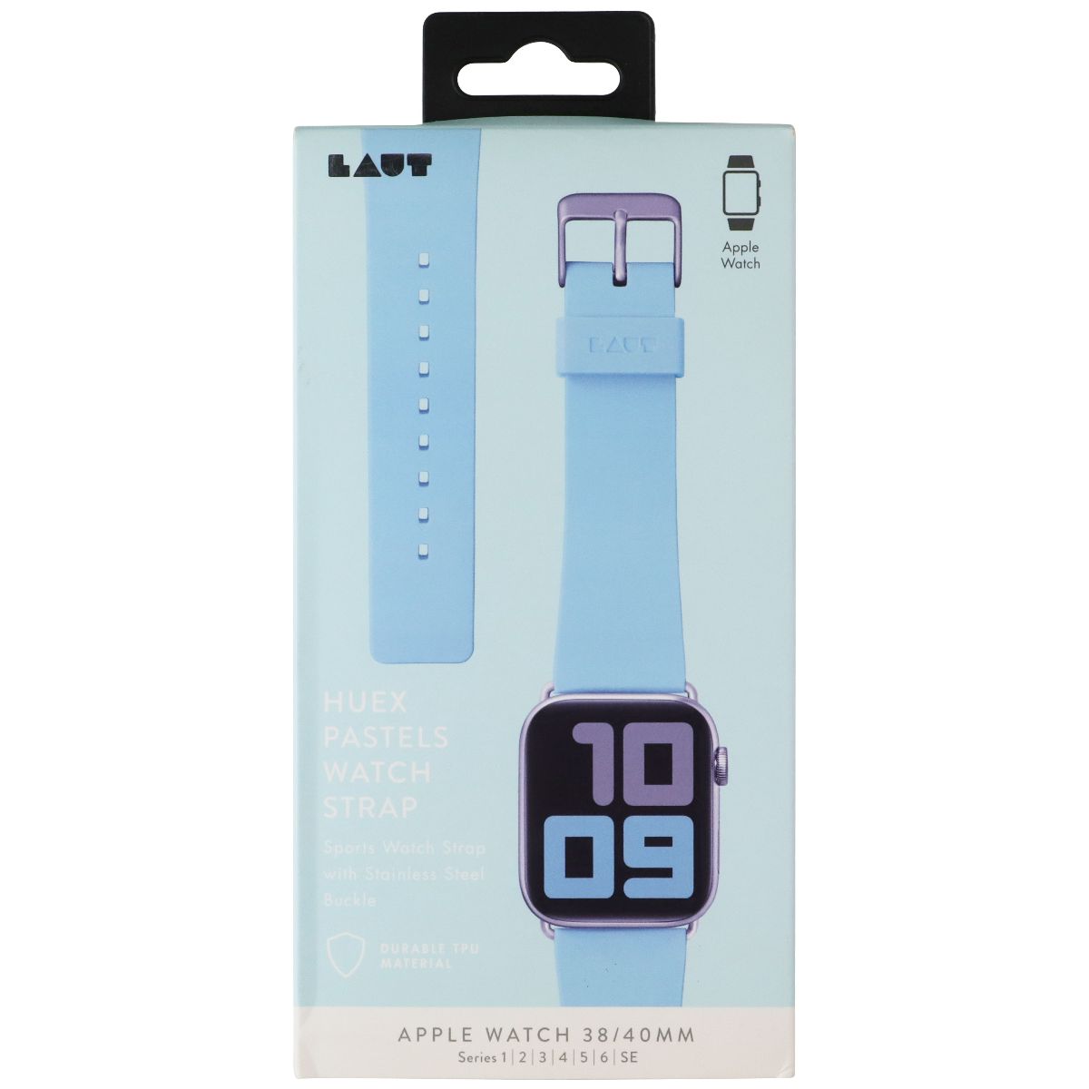 LAUT - HUEX Pastels Strap for Apple Smart Watch 38mm and 40mm - Baby Blue