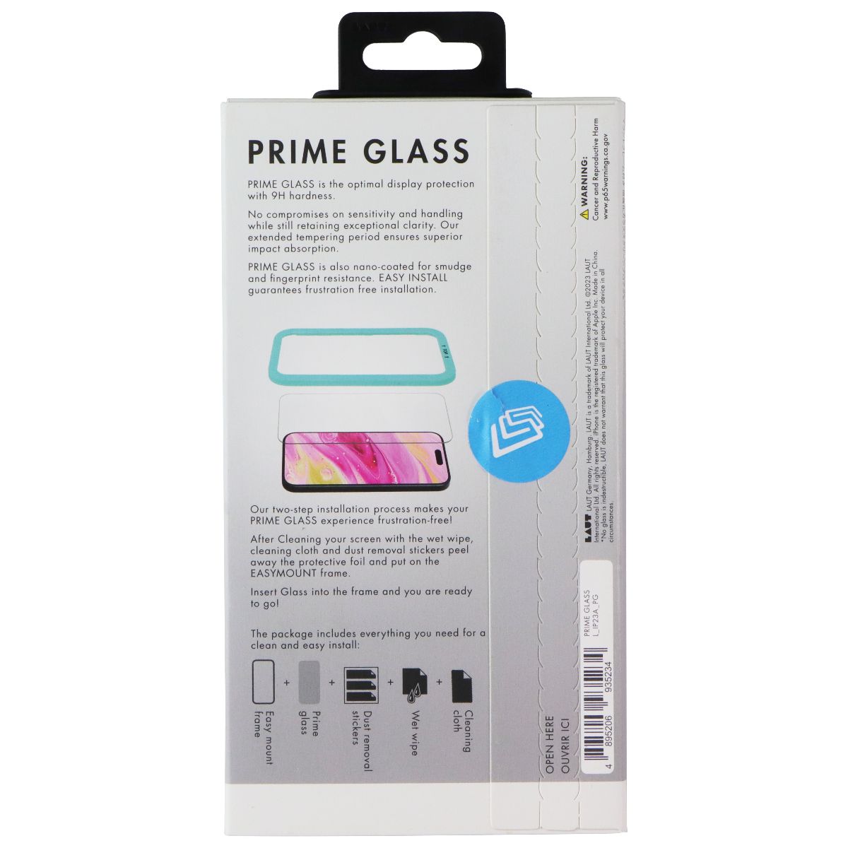 LAUT Prime Glass Tempered Glass Screen Protector for Apple iPhone 15 Cell Phone - Screen Protectors Laut - Simple Cell Bulk Wholesale Pricing - USA Seller
