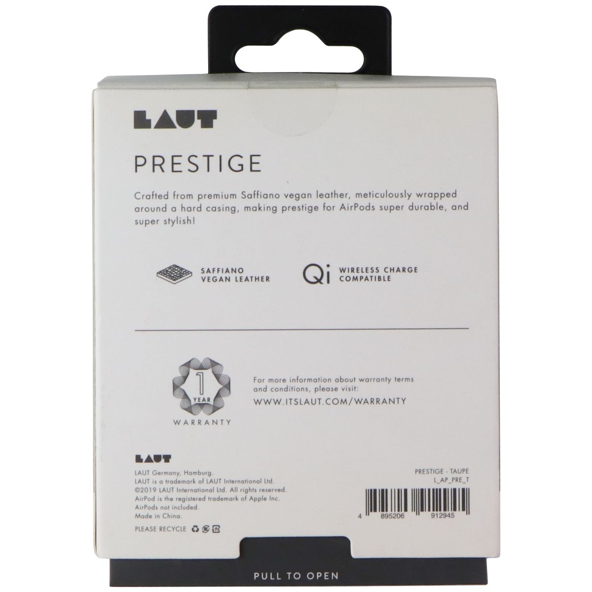 LAUT Prestige Qi Wireless Charge Case for Apple AirPods 2 / AirPods 1 - Taupe iPod, Audio Player Accessories - Cases, Covers & Skins Laut - Simple Cell Bulk Wholesale Pricing - USA Seller