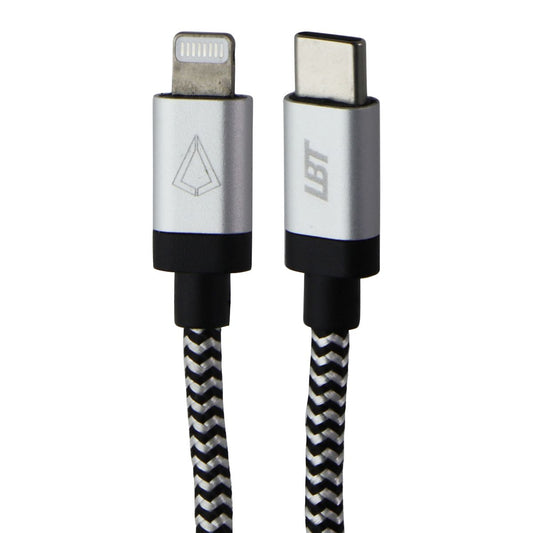 LBT (4-Ft) USB-C to Lightning 8-Pin Braided Charge Cable - Silver/White/Black Cell Phone - Cables & Adapters LBT - Simple Cell Bulk Wholesale Pricing - USA Seller