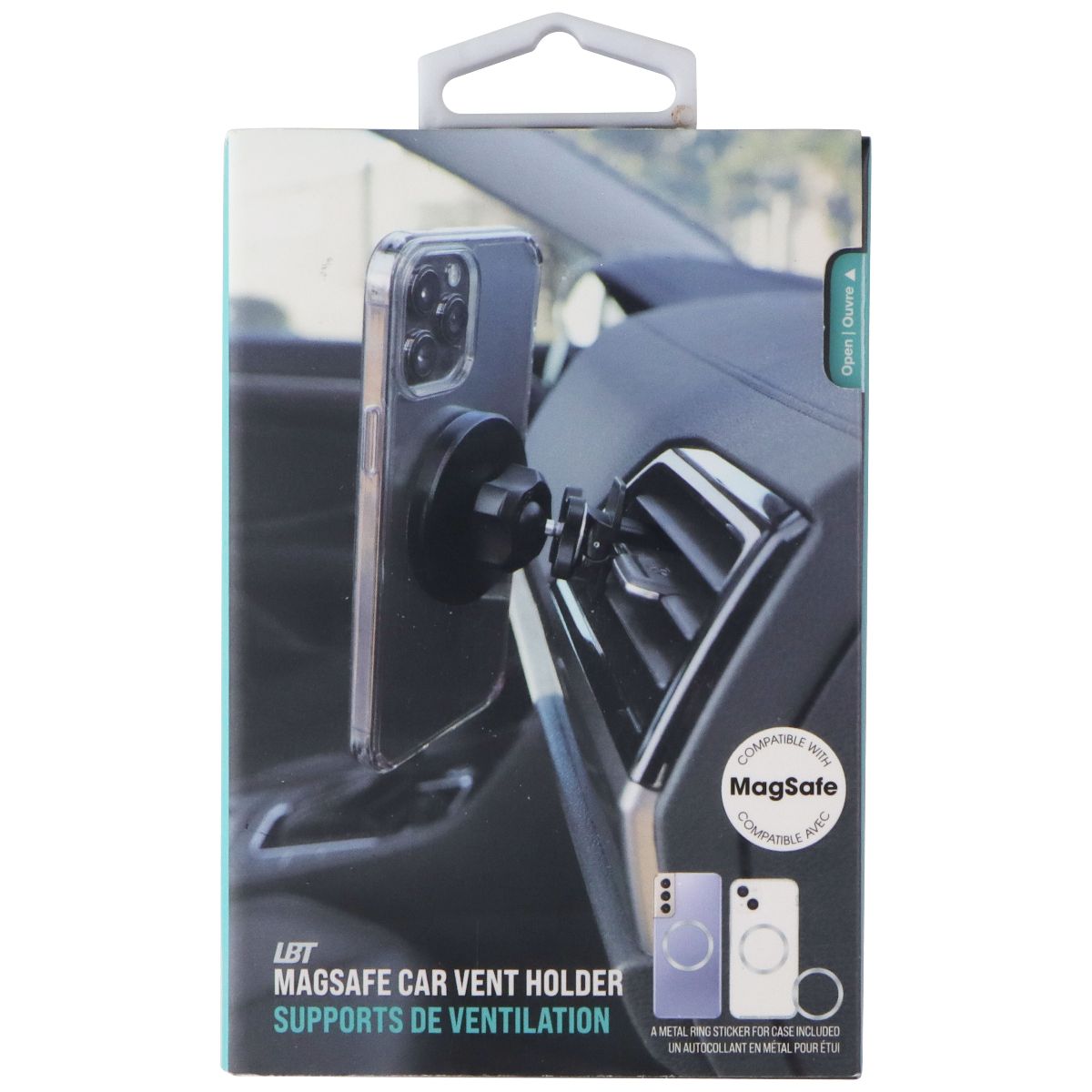 LBT MagSafe Car Vent Holder - Black Cell Phone - Mounts & Holders LBT - Simple Cell Bulk Wholesale Pricing - USA Seller