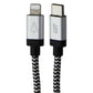 LBT (7-Ft) USB-C to Lightning 8-Pin Braided Charge Cable - Silver/White/Black Cell Phone - Cables & Adapters LBT - Simple Cell Bulk Wholesale Pricing - USA Seller