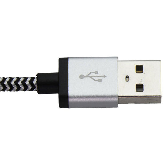 LBT 4FT Braided USB-A to Micro USB Cable - Black/White