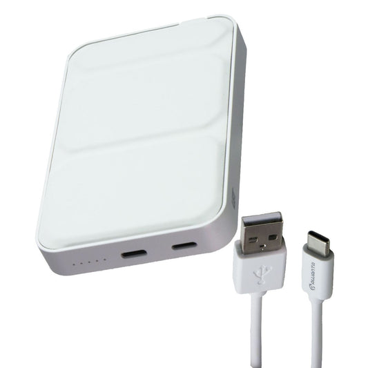 LBT 15W Magnetic Charging 5,000mAh Power Bank (MS-PB5KWT) - White Cell Phone - Chargers & Cradles LBT - Simple Cell Bulk Wholesale Pricing - USA Seller