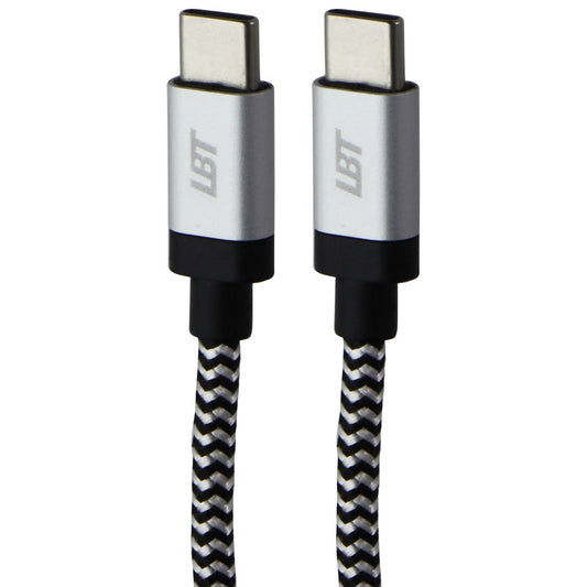 LBT (7-Foot) USB-C to USB-C Braided Charge/Sync Cable - Silver/White/Black Cell Phone - Cables & Adapters LBT    - Simple Cell Bulk Wholesale Pricing - USA Seller