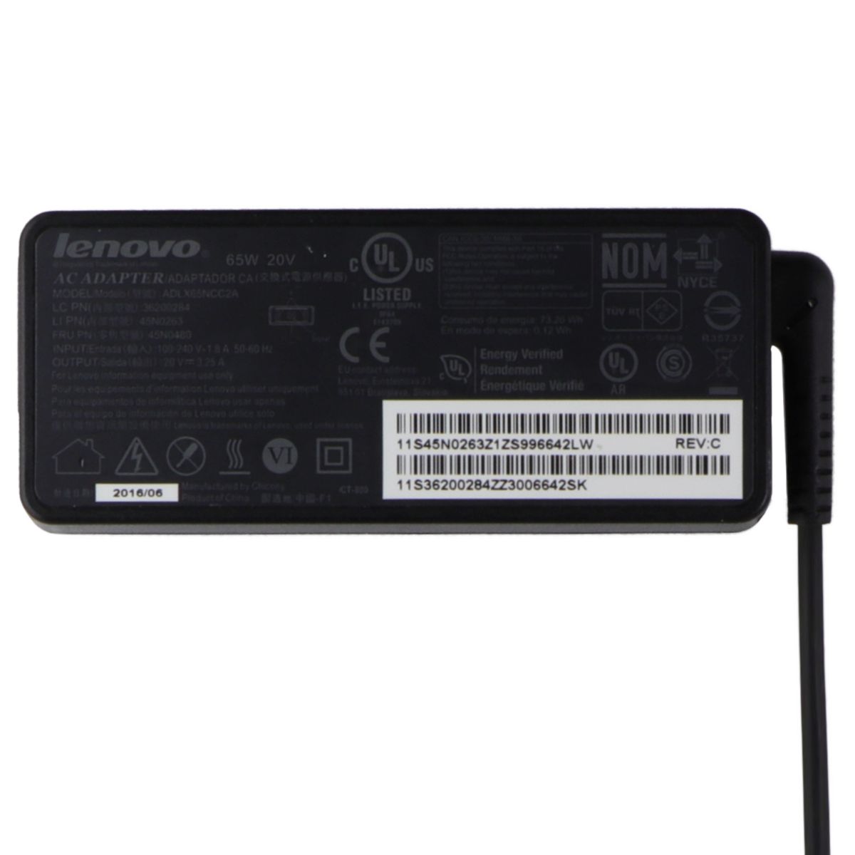 Lenovo (65W) 20V/3.25A AC Adapter Wall Charger (ADLX65NCC2A) - Brick Only Computer Accessories - Laptop Power Adapters/Chargers Lenovo - Simple Cell Bulk Wholesale Pricing - USA Seller