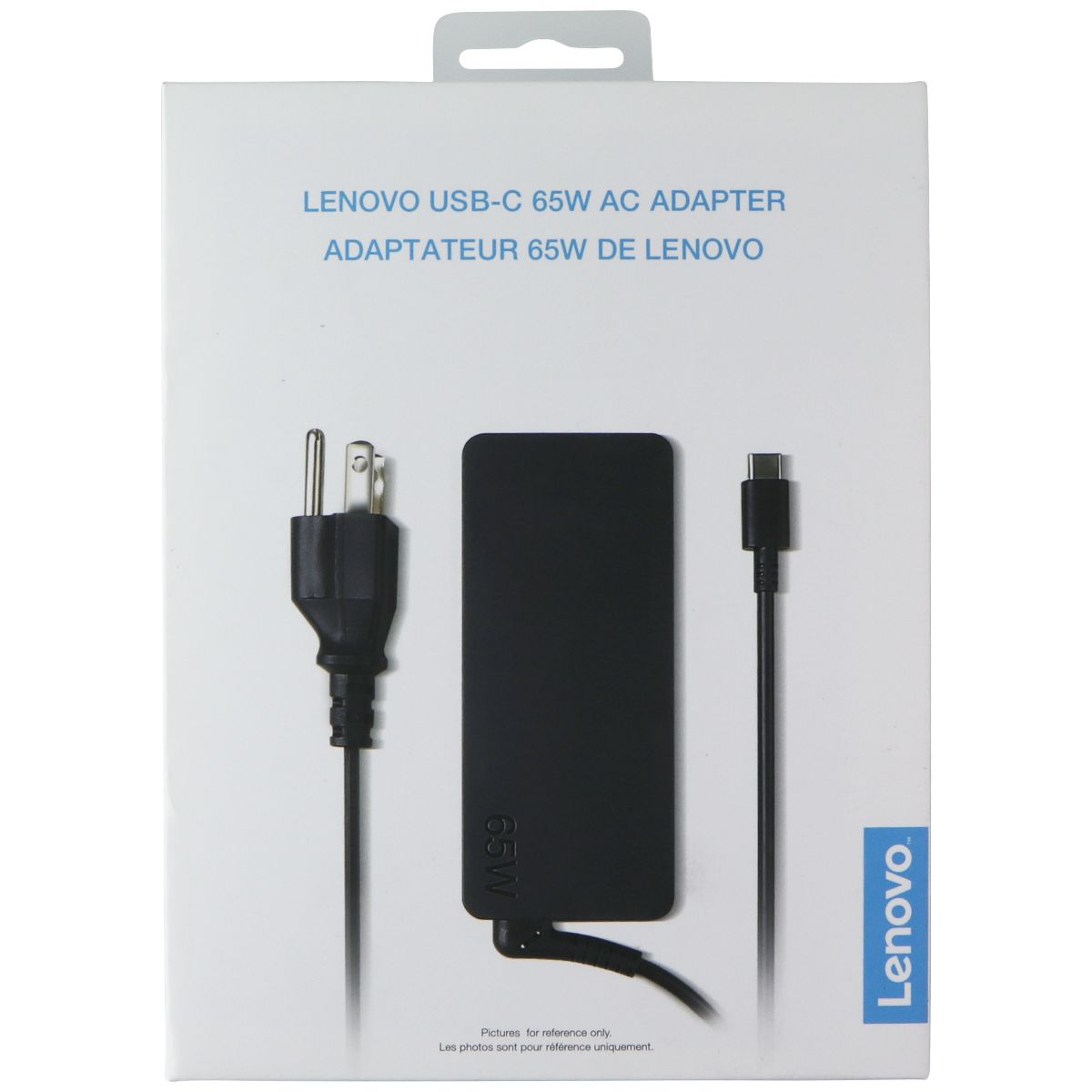 Lenovo USB-C 65W AC Adapter with Grounded Wall Plug - Black Computer Accessories - Laptop Power Adapters/Chargers Lenovo - Simple Cell Bulk Wholesale Pricing - USA Seller
