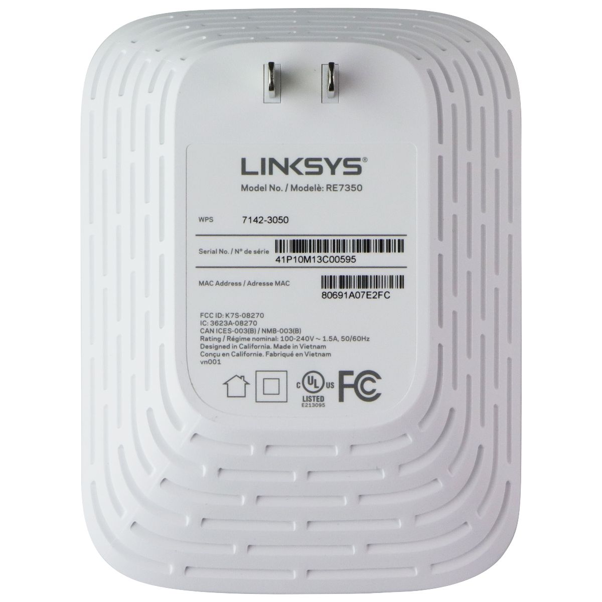 Linksys Max-Stream AX1800 WiFi 6 Range Extender - White (RE7350) Networking - Boosters, Extenders & Antennas Linksys - Simple Cell Bulk Wholesale Pricing - USA Seller