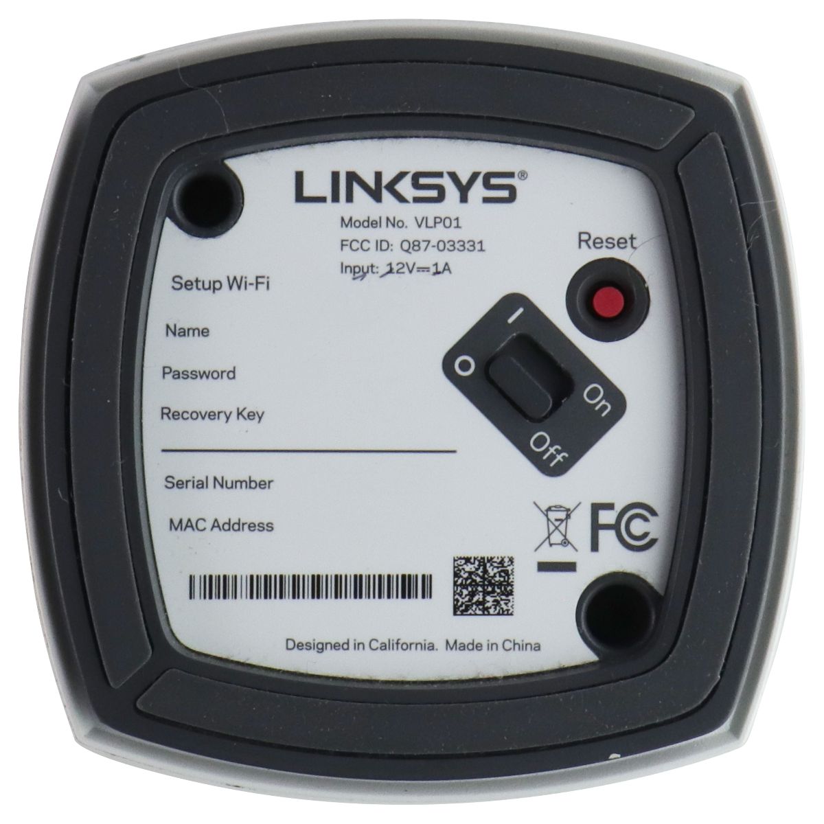 Linksys VLP01 Velop Dual Band AC1200 Wi-Fi Router Replacement - White Networking - Other Home Networking Linksys - Simple Cell Bulk Wholesale Pricing - USA Seller