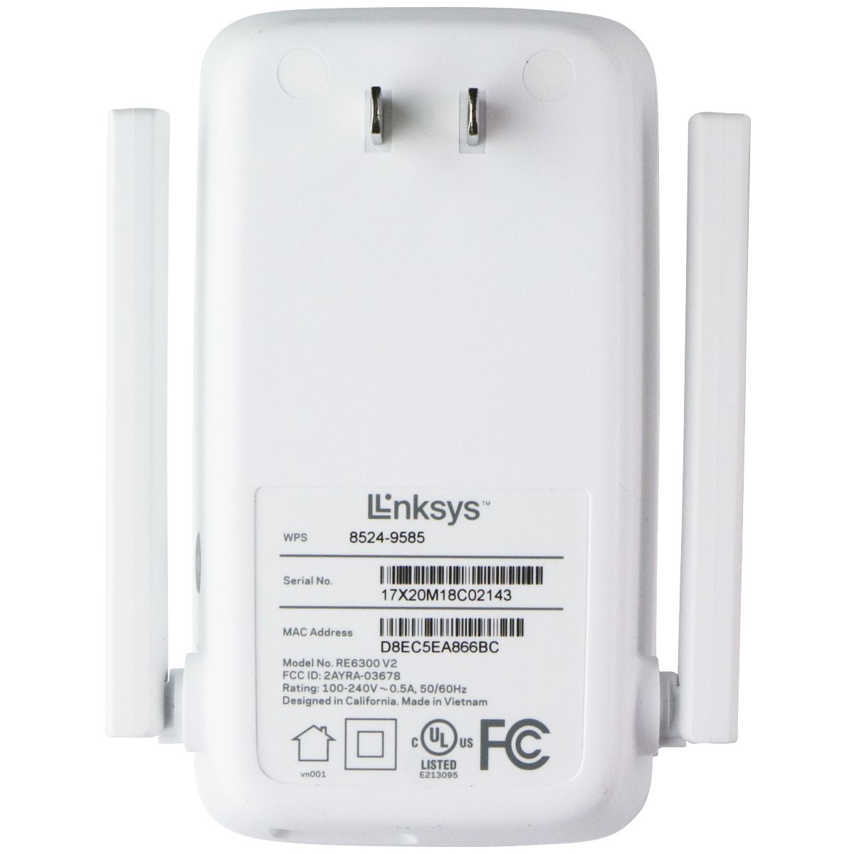 Linksys WiFi 5 Range Extender AC750 Signal Booster - White (RE6300) Networking - Boosters, Extenders & Antennas Linksys - Simple Cell Bulk Wholesale Pricing - USA Seller