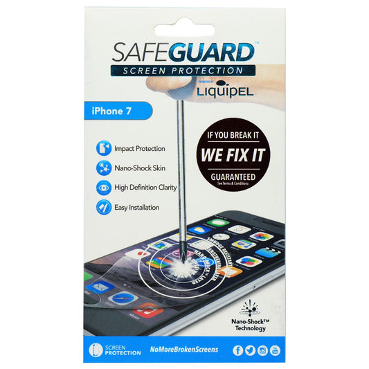 Liquipel SafeGuard Screen Protector for Apple iPhone 7 - Clear Cell Phone - Screen Protectors Liquipel    - Simple Cell Bulk Wholesale Pricing - USA Seller