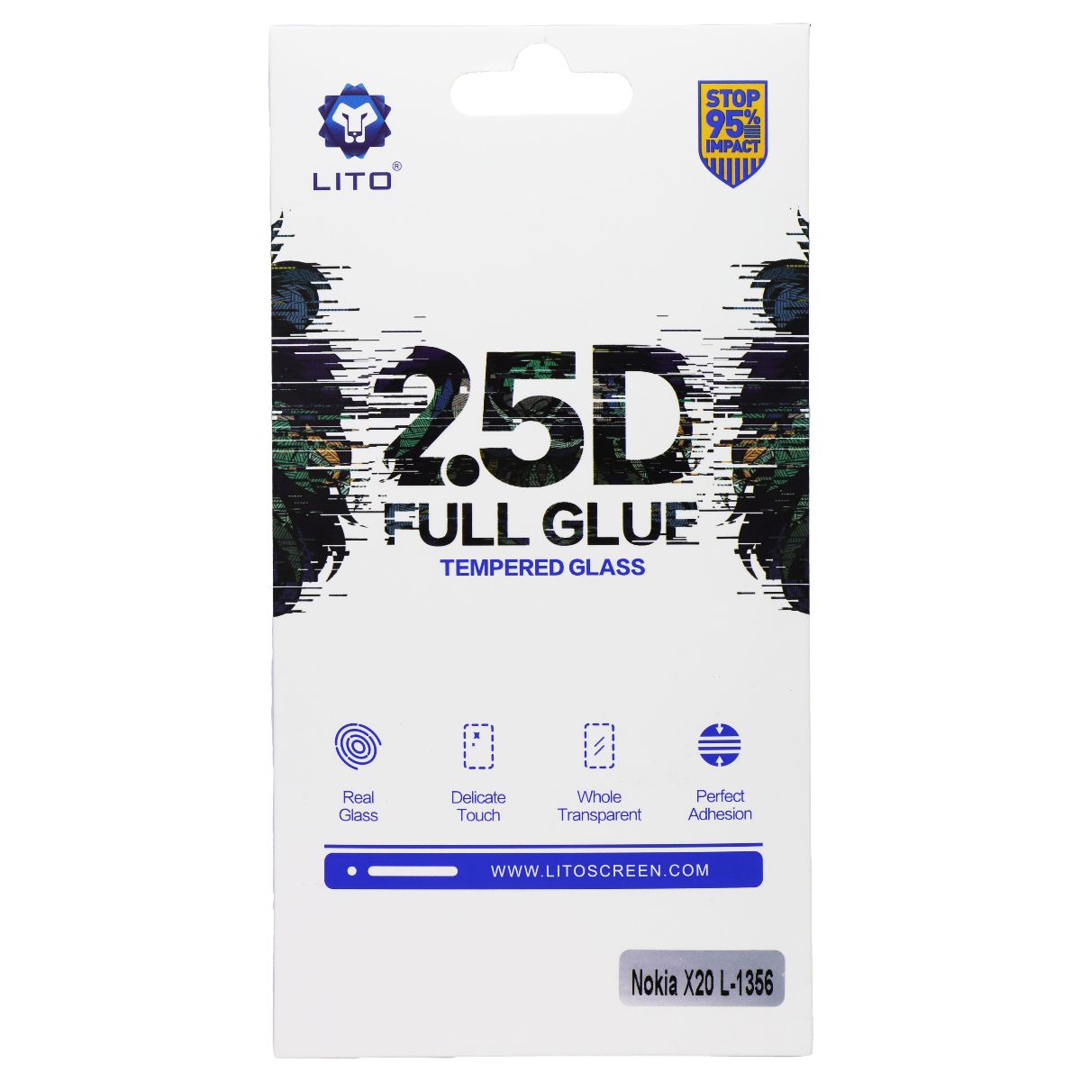 LITO 2.5D Full Glue Tempered Glass Screen Protector for Nokia X20 Cell Phone - Screen Protectors LITO - Simple Cell Bulk Wholesale Pricing - USA Seller