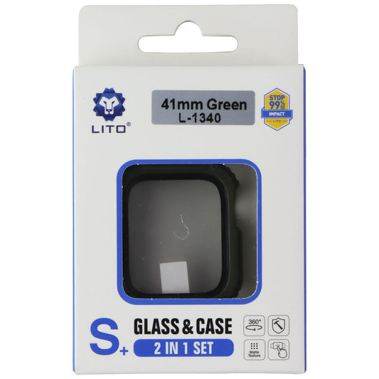 LITO S+ Glass & Rugged Case for Apple Watch Series 9/8/7 (41mm) - Green (L-1340)