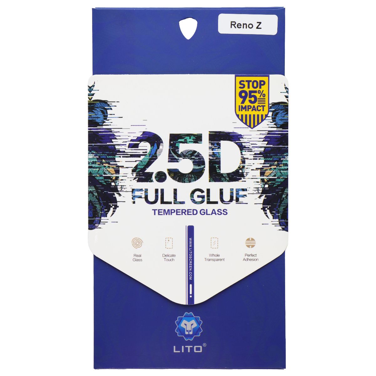 LITO 2.5D Full Glue Tempered Glass Screen Protector for Oppo Reno Z Cell Phone - Screen Protectors LITO - Simple Cell Bulk Wholesale Pricing - USA Seller