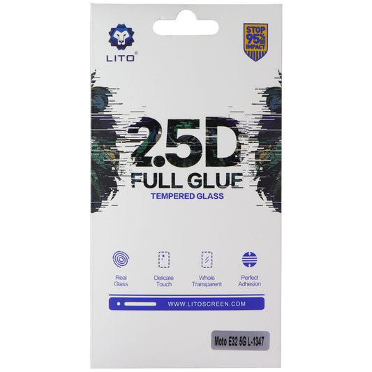 LITO 2.5D Full Glue Tempered Glass Screen Protector for Motorola Moto E32 5G Cell Phone - Screen Protectors LITO - Simple Cell Bulk Wholesale Pricing - USA Seller