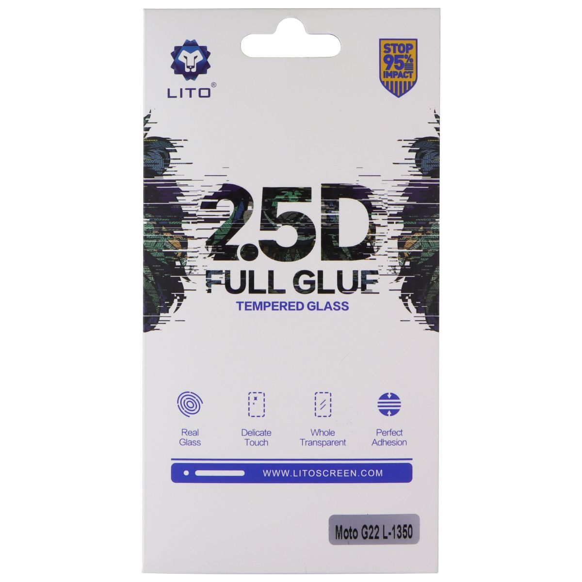 LITO 2.5D Full Glue Tempered Glass Screen Protector for Motorola Moto G22 Cell Phone - Screen Protectors LITO - Simple Cell Bulk Wholesale Pricing - USA Seller