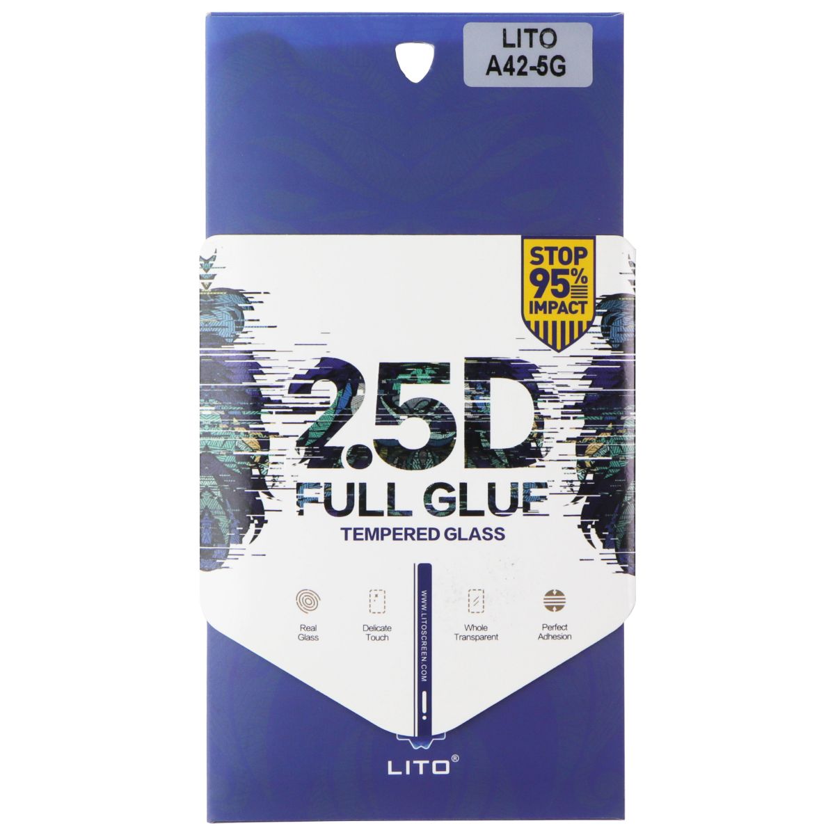 LITO 2.5D Full Glue Tempered Glass for Samsung Galaxy A42 5G Cell Phone - Screen Protectors LITO - Simple Cell Bulk Wholesale Pricing - USA Seller