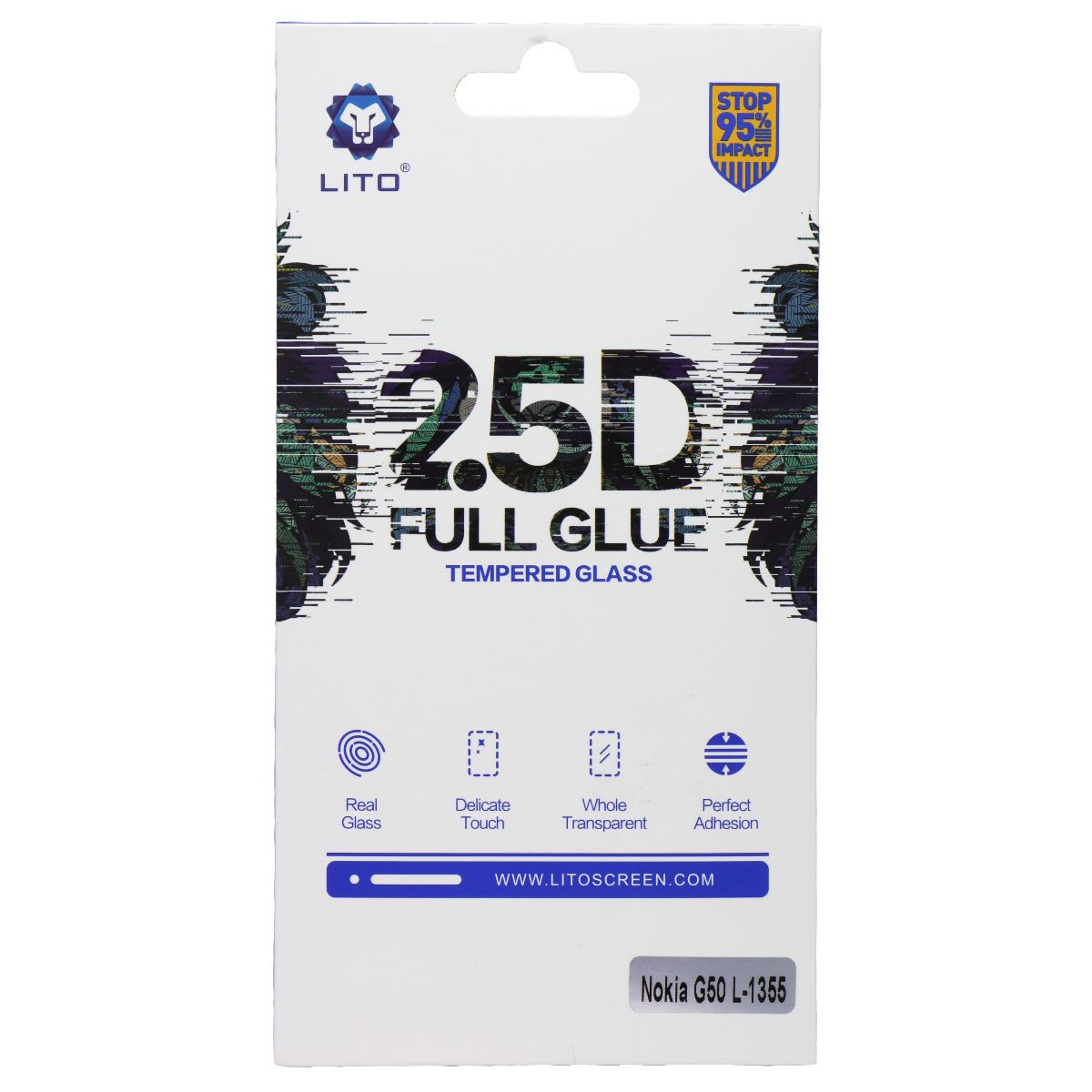 LITO 2.5D Full Glue Tempered Glass Screen Protector for Nokia G50 Cell Phone - Screen Protectors LITO - Simple Cell Bulk Wholesale Pricing - USA Seller