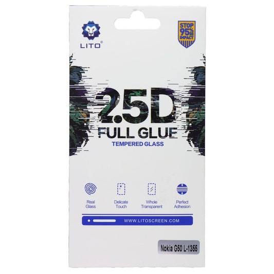 LITO 2.5D Full Glue Tempered Glass Screen Protector for Nokia G50 Cell Phone - Screen Protectors LITO - Simple Cell Bulk Wholesale Pricing - USA Seller