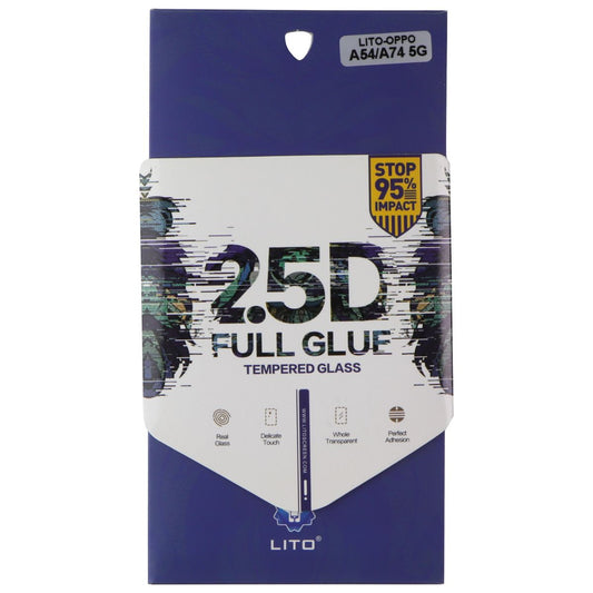 LITO 2.5D Full Glue Tempered Glass Screen Protector for OPPO A54 / A74 5G Cell Phone - Screen Protectors LITO - Simple Cell Bulk Wholesale Pricing - USA Seller